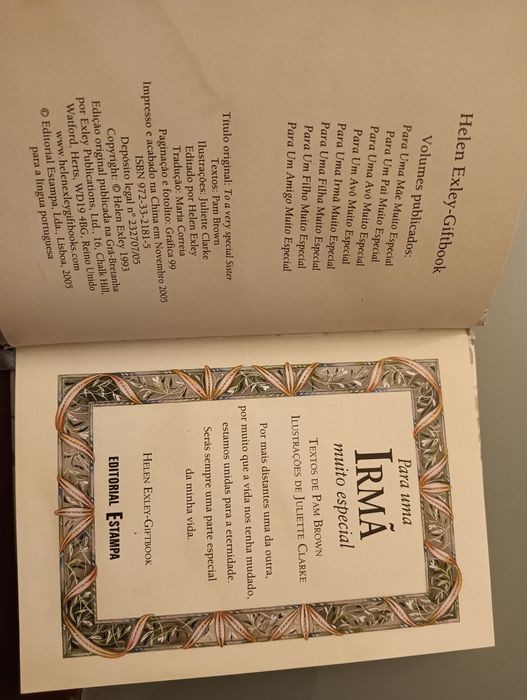 Para uma Irmã Muito Especial	COMO NOVO!