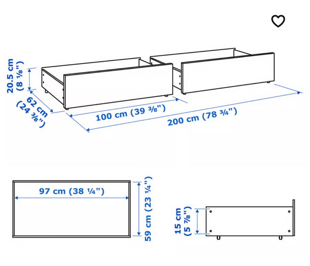 MALM Rama łóżka wysoka brąz IKEA pojemniki dno materac łóżko