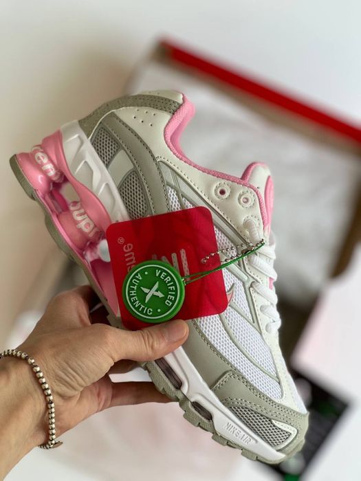 АКЦІЯ! Кросівки Nike Shox Ride 2 SP x Supreme White/Grey /Pink | 37-40