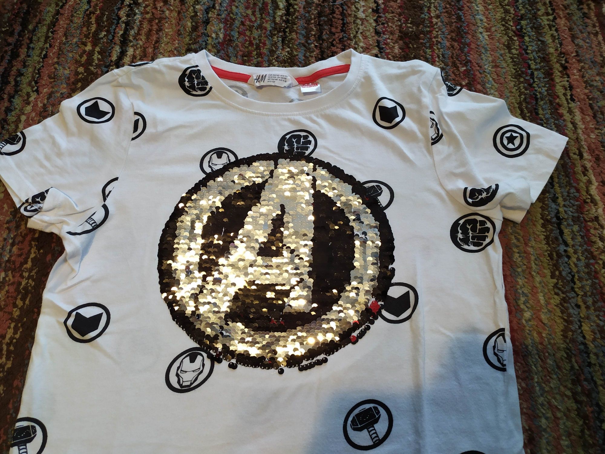 T-shirt H&M licencja Avengers Kapitan Ameryka 134 / 140 stan idealny