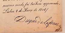 DUQUE DE LAFÕES fundador da Academia Real das Ciências de Lisboa, 1806