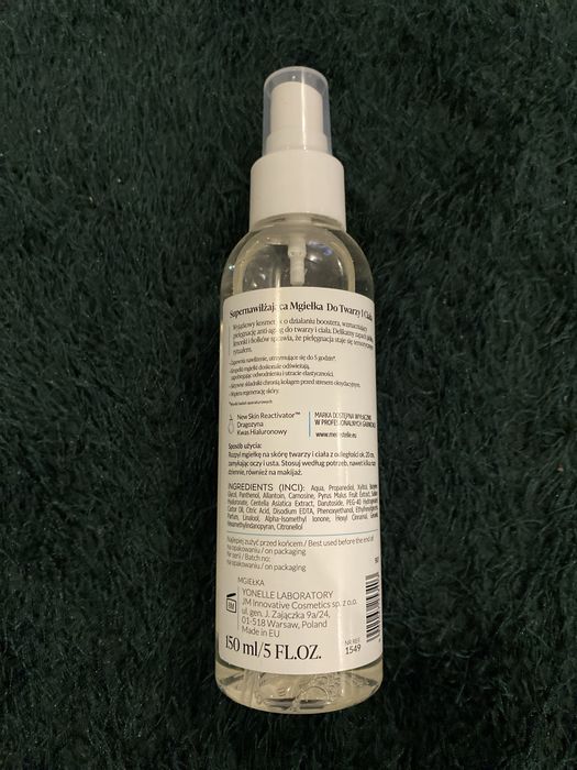 MedEstelle supernawilżająca mgielka do twarzy i ciala 150ml oryginalny