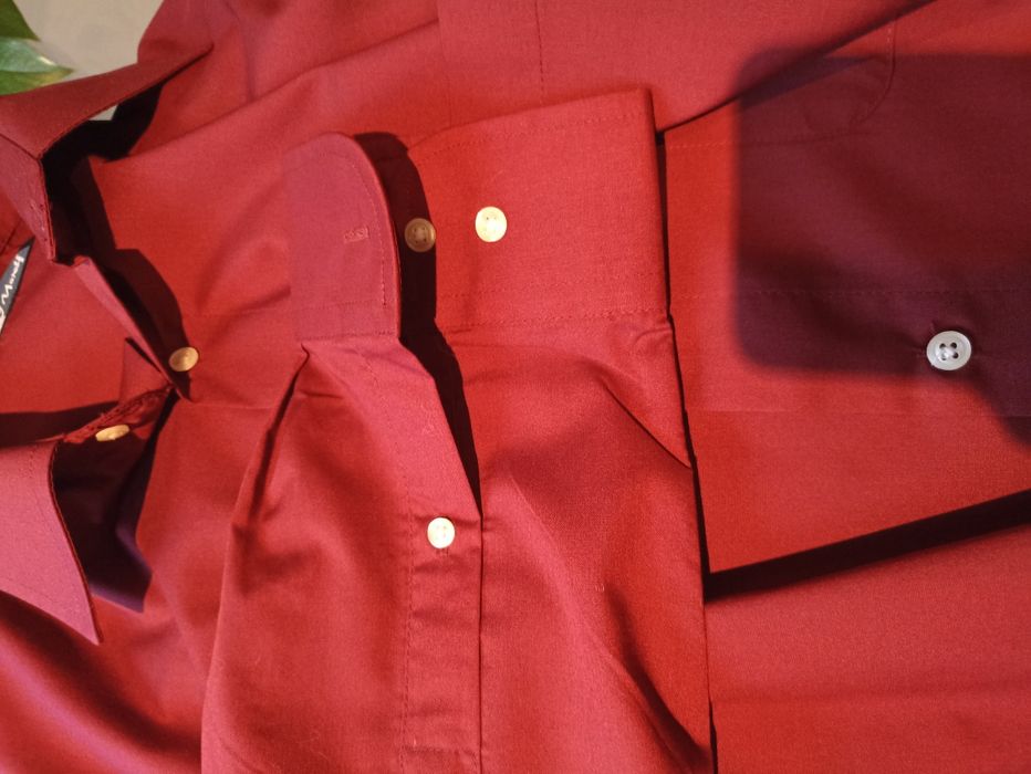 Koszula z długim rękawem bordowa roz.XL