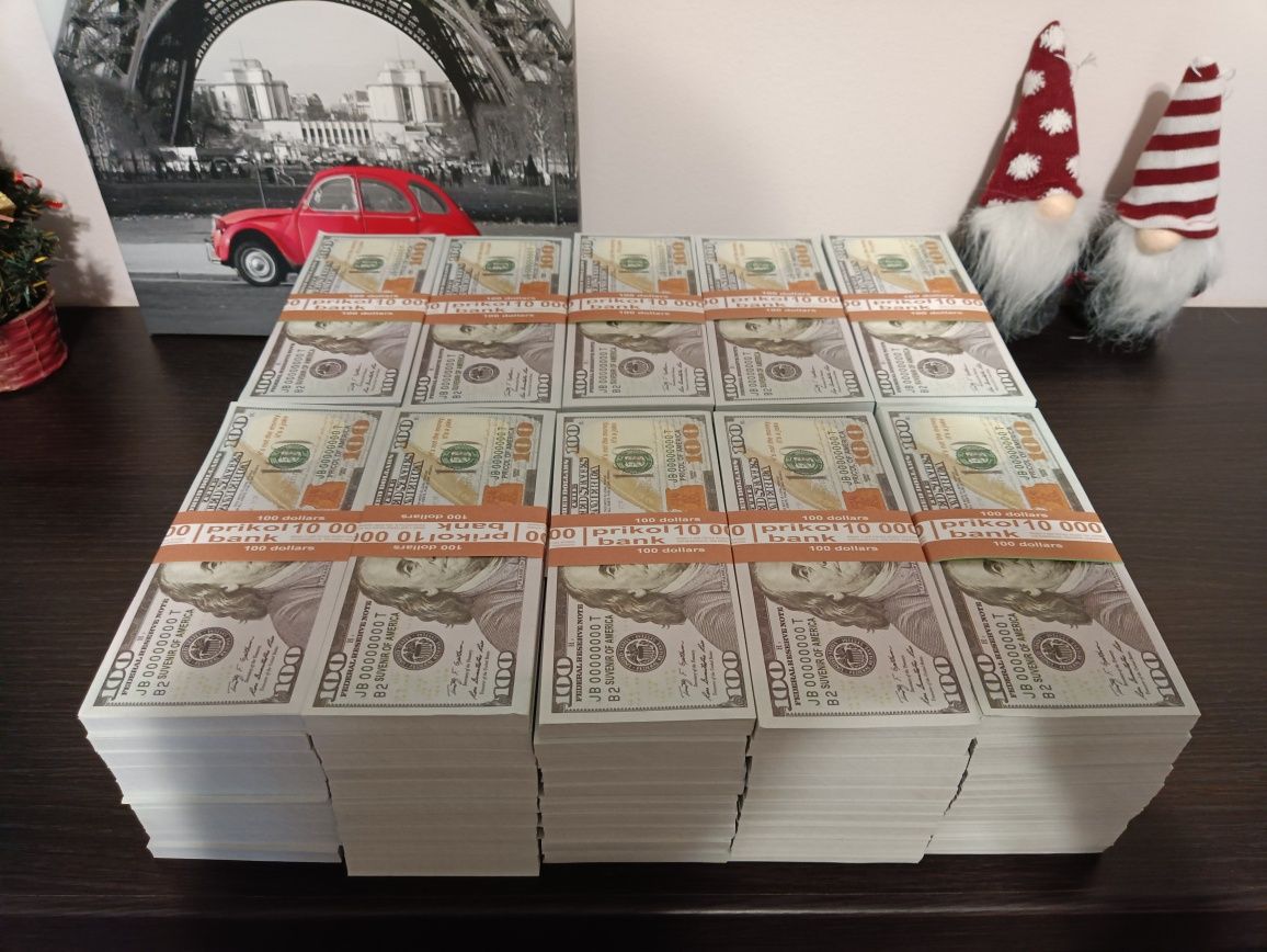 100 пачек 100$ долларов Миллион долларов Сувенирные деньги Гроші