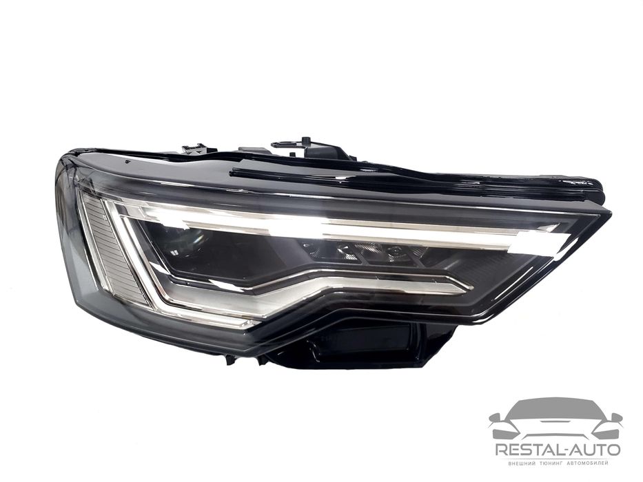 Передние Full LED фары Audi A6 C8 2018-2022 года оптика