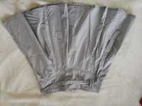 Rozkloszowana spódnica Mexx w szare paski z dwoma kieszeniami M 38