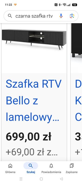 Komoda + szafka pod TV czarna