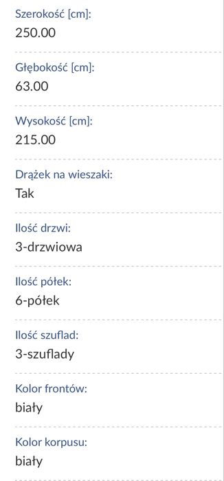 Szafa biała z oświetleniem