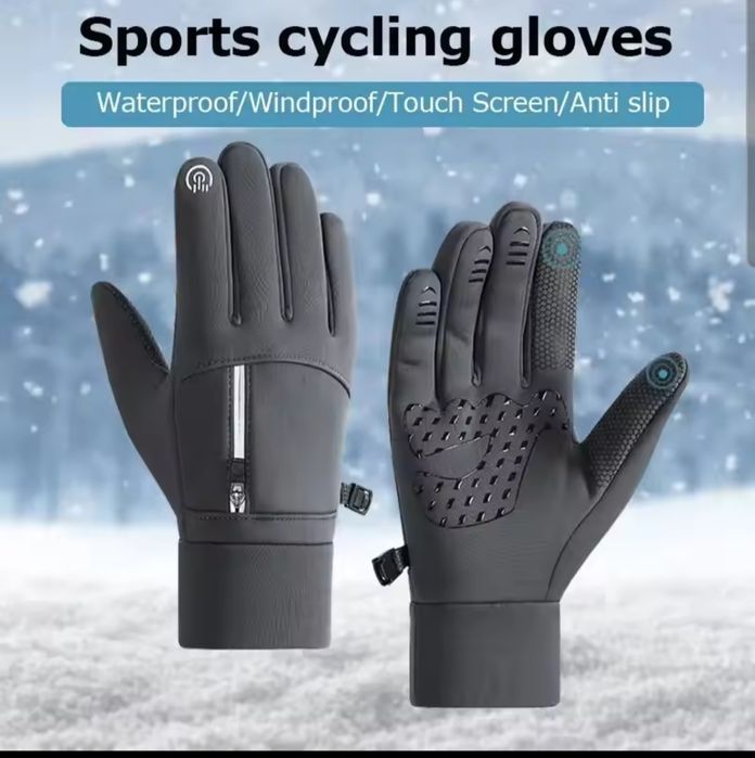 Rękawice zimowe sportowe rowerowe super ciepłe możliwość obsługi sma