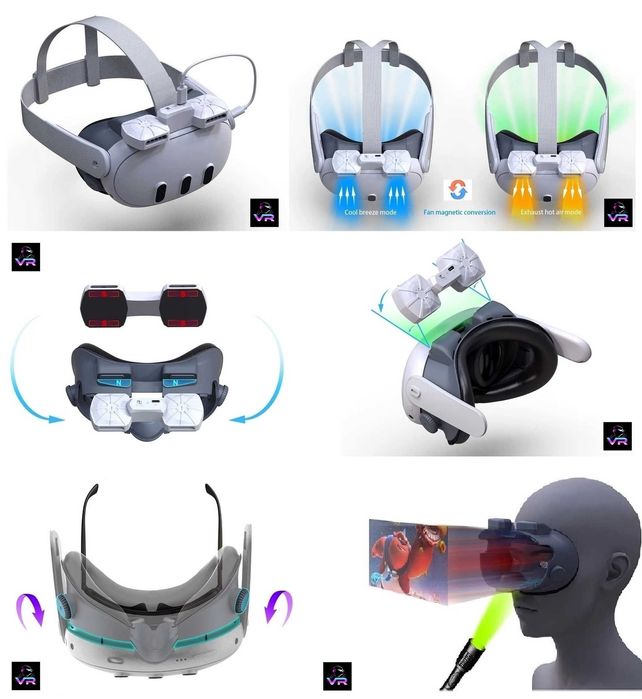 ‼️Meta Quest 3 лицьова накладка з вентилятором Oculus Face Pad