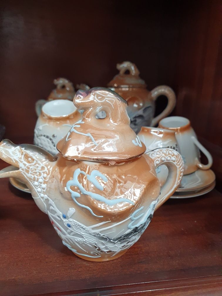 Conjunto de chá em porcelana