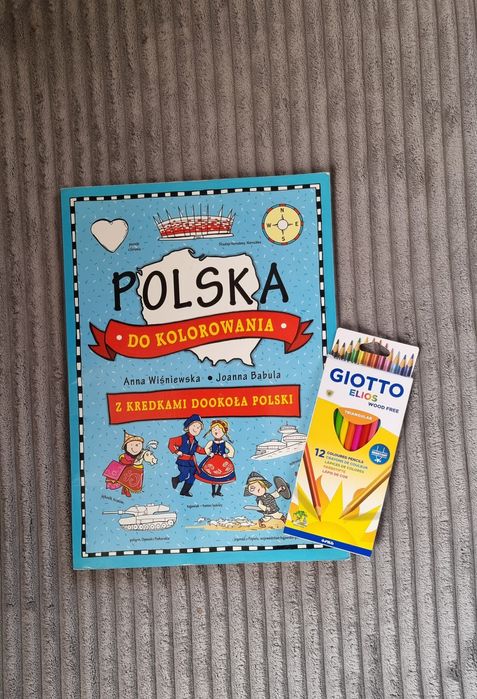 NOWA Maxi Polska do kolorowania z kredkami dookoła Polski GRATIS kredk