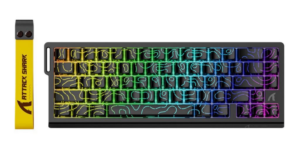 Магнітна клавіатура Attack Shark X68 HE Rapid Trigger 68% Біла / Чорна