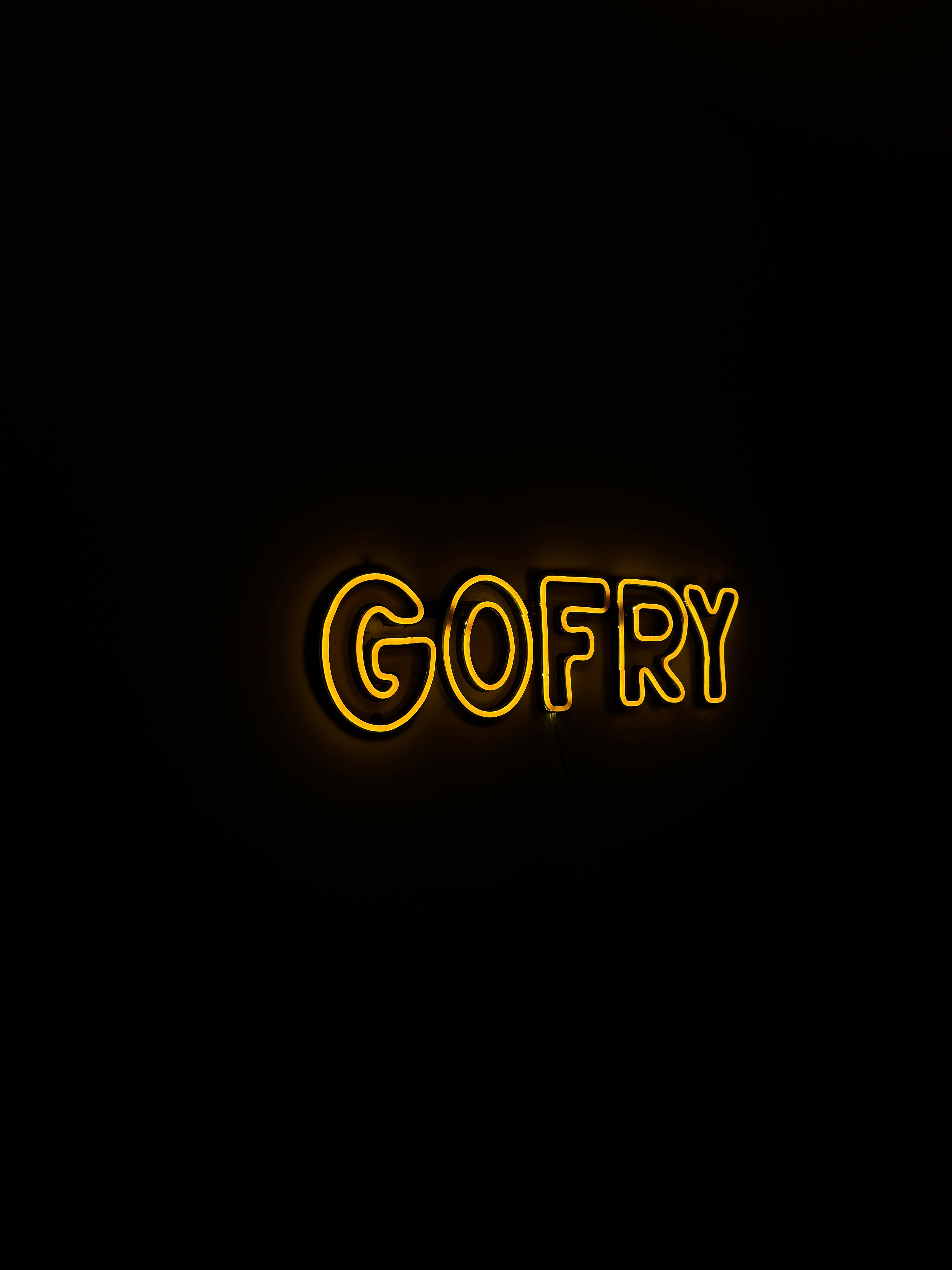 Neon Napis Gofry / Kawiarnia / Lodziarnia / Restauracja / FoodTruck