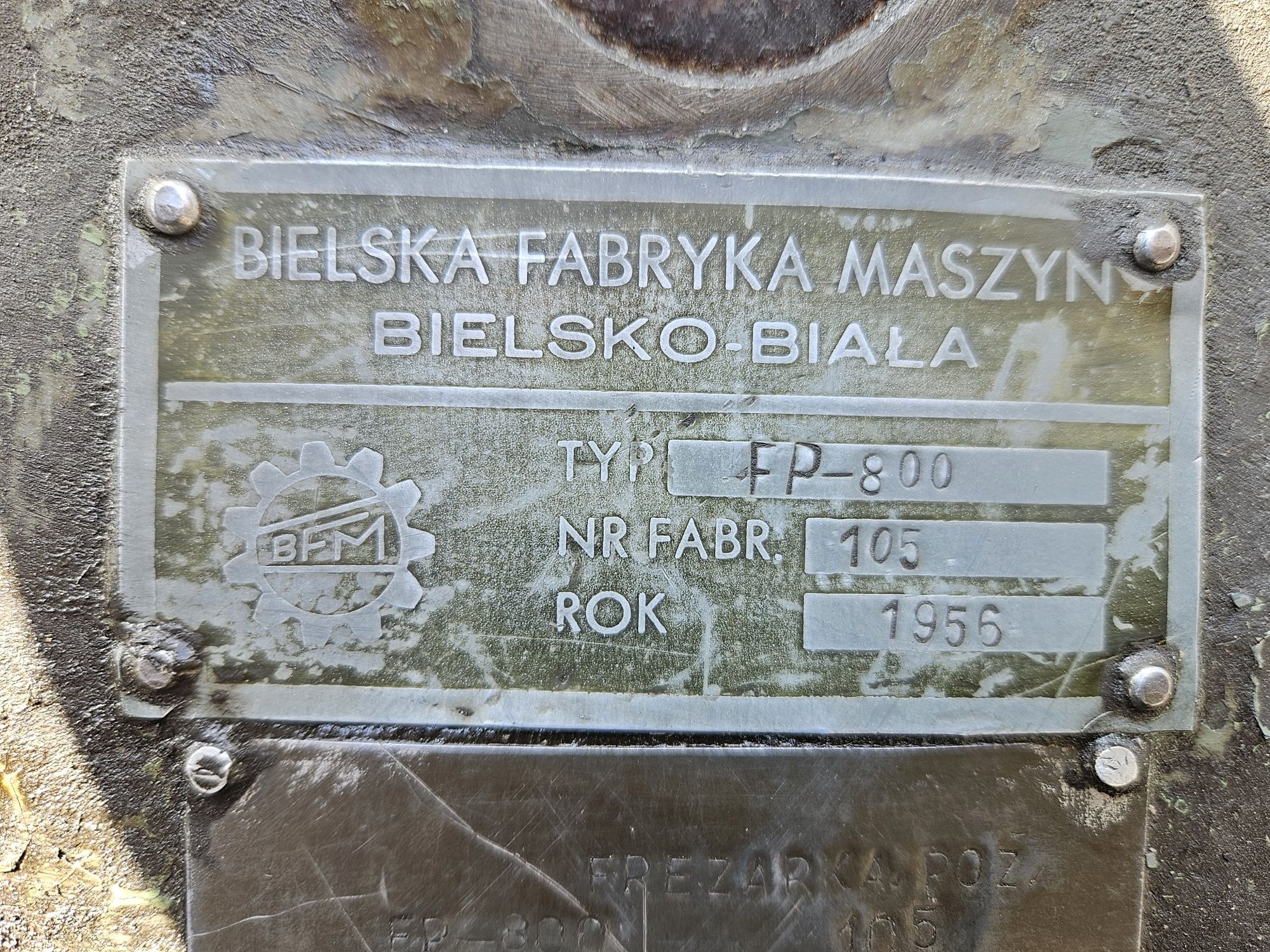 Frezarka Pionowa BFM BIELSKO FP-800