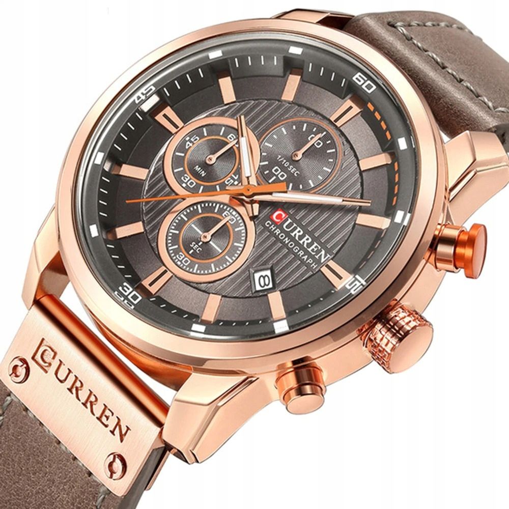 Zegarek Męski Curren Elegancki Chronograf Datownik