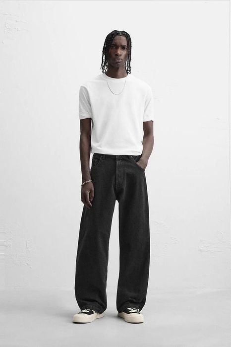 Чоловічі джинси ZARA Baggy fit 36 коричневий відтінок