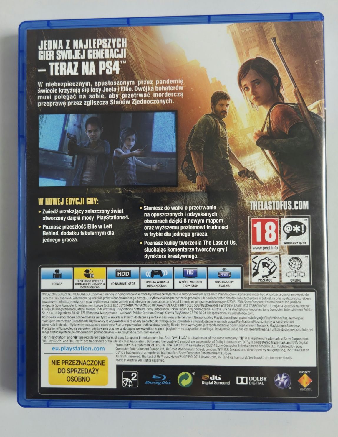 Gra The Last Of Us Remastered PS4 / PS5