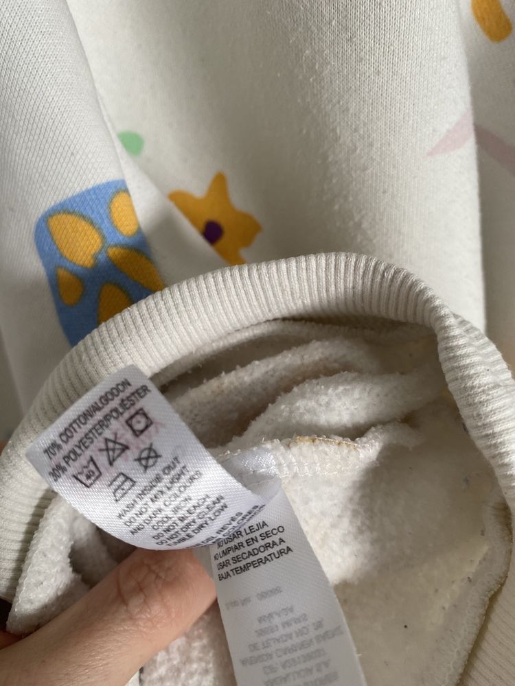 Bluza kremowa kwiaty 134 kolorowe kwiaty jak newbie