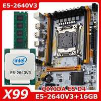 Комплект х99 2011 3 Qiyida E5 D4 E5-2640v3 2,6-3,4GHz 16 (1x16) GB