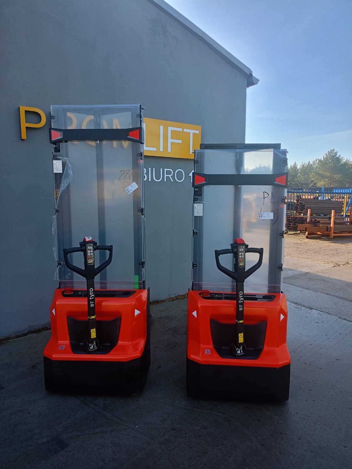Wózek paletowy, stacker, paleciak z masztem, TOYOTA SHE 100, DUPLEX