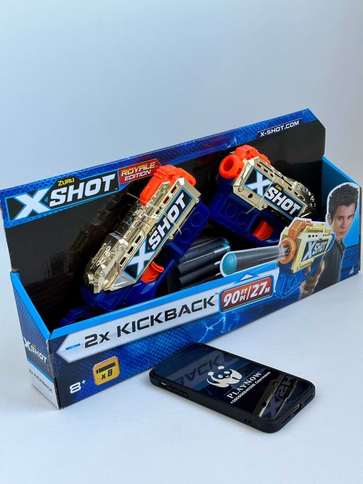 Бластер Zuru X-Shot Exsel Double Golden / Детский пистолет *