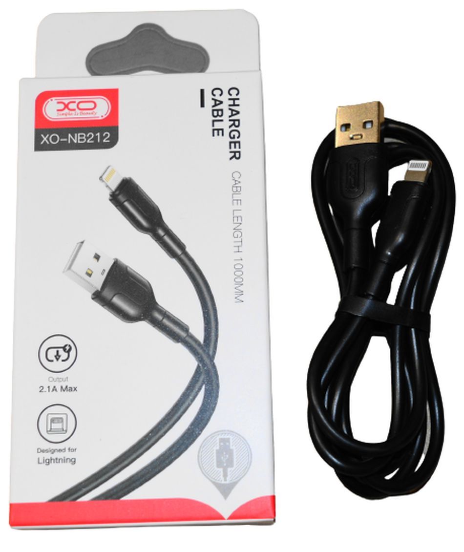 XO kabel NB212 USB - lightning 1,0 m 2,1A czarny