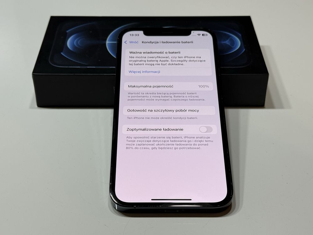 iPhone 12 Pro 128 GB Niebieski # Bateria 100%# Stan BDB# Pelen Zestaw