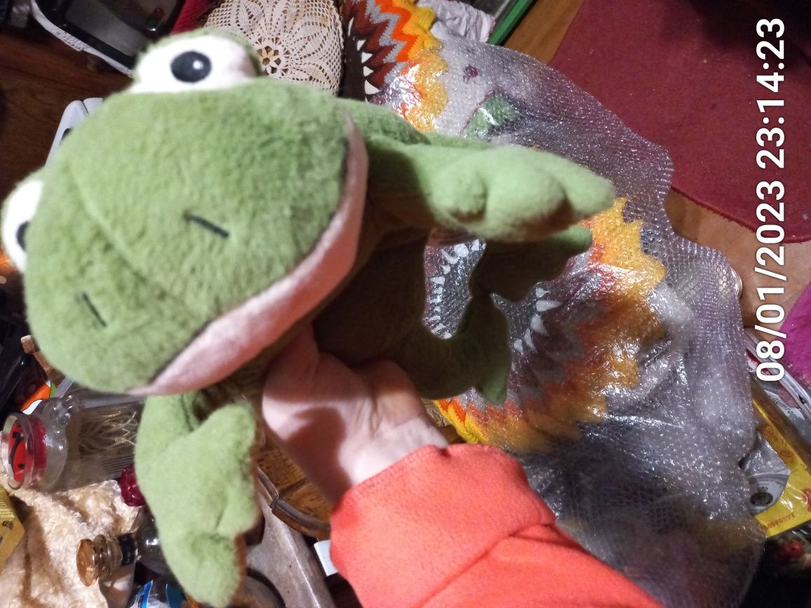 Грелка фирменная в микроволновку жаба лягушка зеленая большая