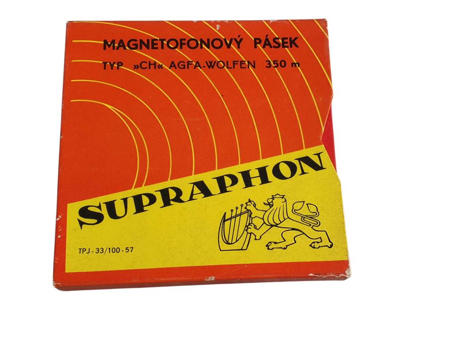 Stara taśma szpulkowa magnetofonowa SUPRAPHON CH AGFA-Wolfen lata 50