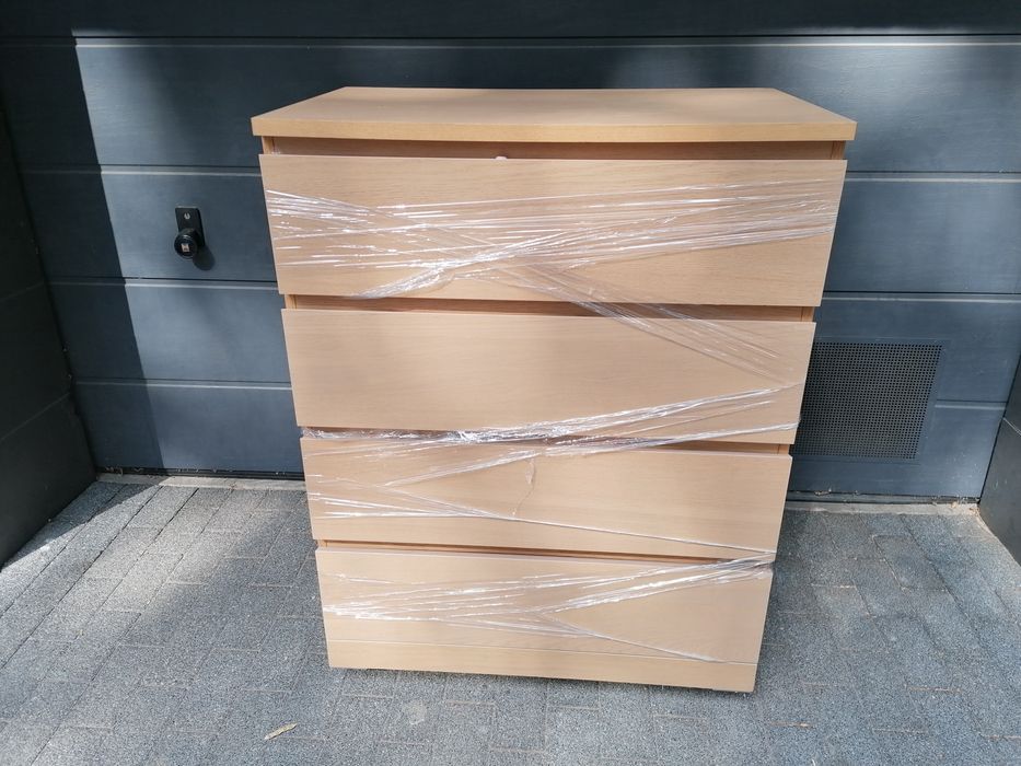 komoda 4 szuflady 80x100 cm DĄB IKEA MALM
