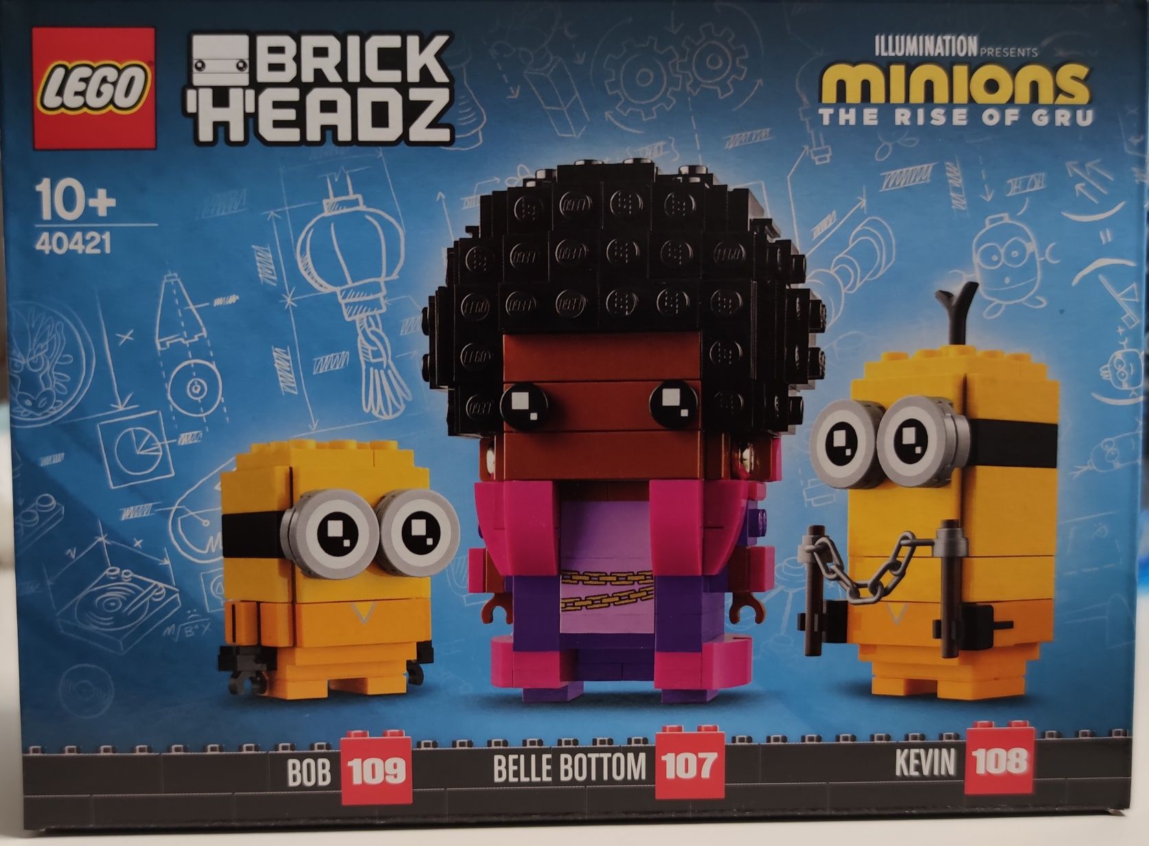 LEGO BrickHeadz 40421 Belle Bottom, Kevin i Bob