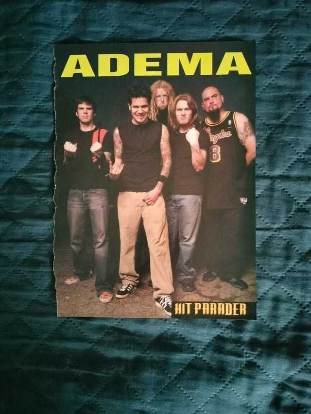 Póster A4 Adema nu metal anos 2000 – Oferta com CD