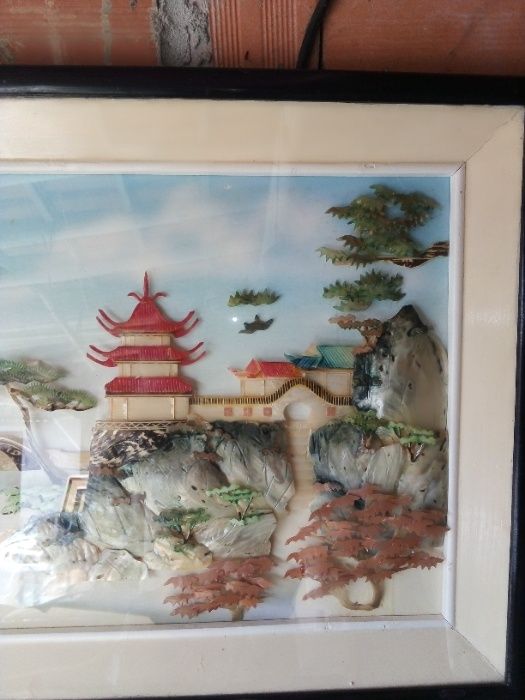 Quadro antigo com Madrepérola