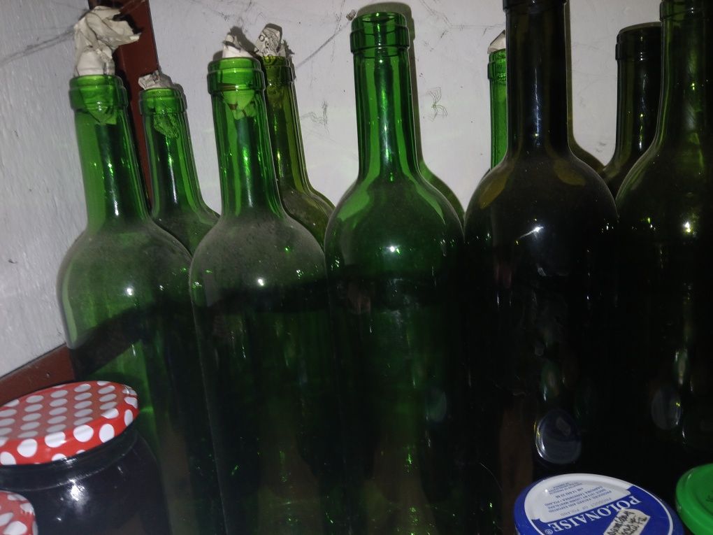 Butelki zielone na nalewki i inne