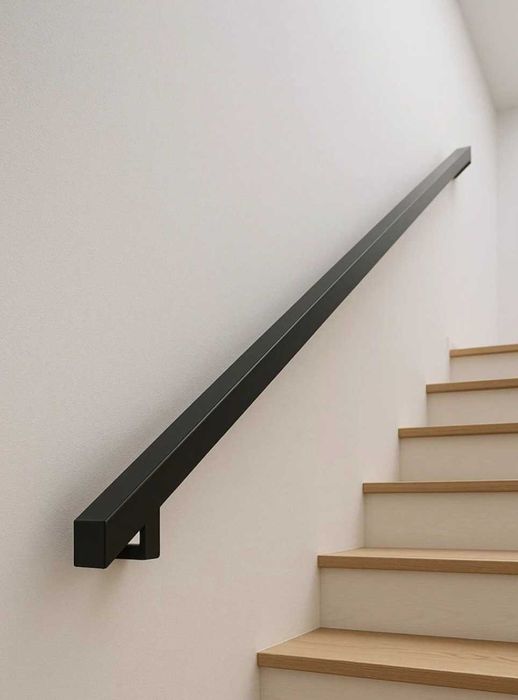 Corrimão preto de Aluminio