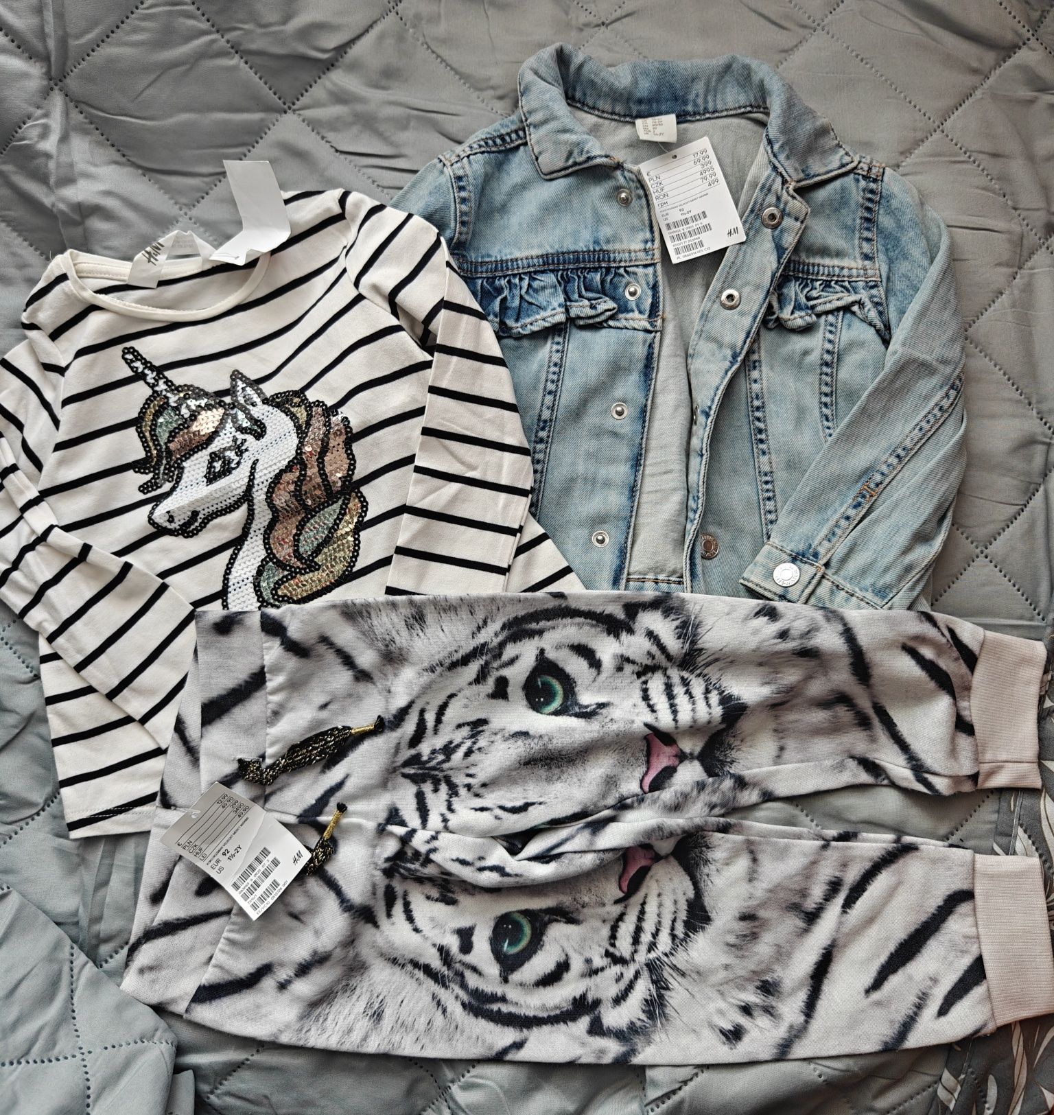 Nowe Paka ubranek dla dziewczynki rozm 92cm h&m reserved I inne