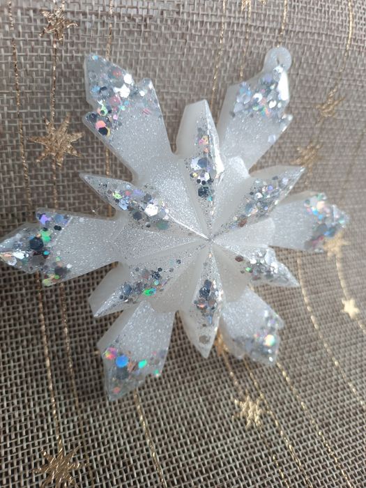 Ozdoba choinkowa zawieszka gwiazda święta handmade