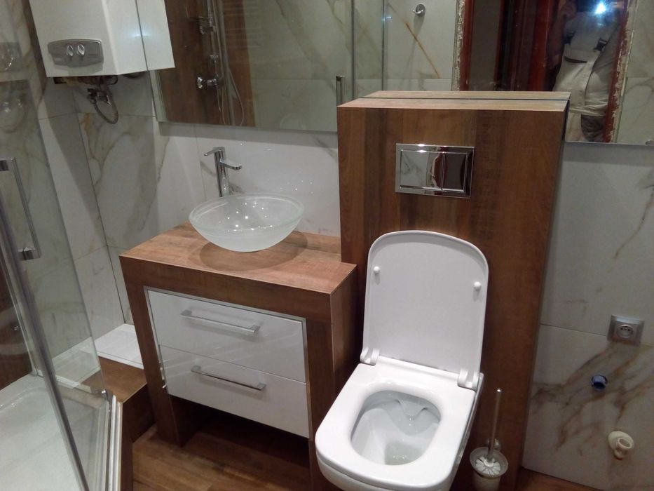 remonty łazienek - kompleksowo gwarancja faktura