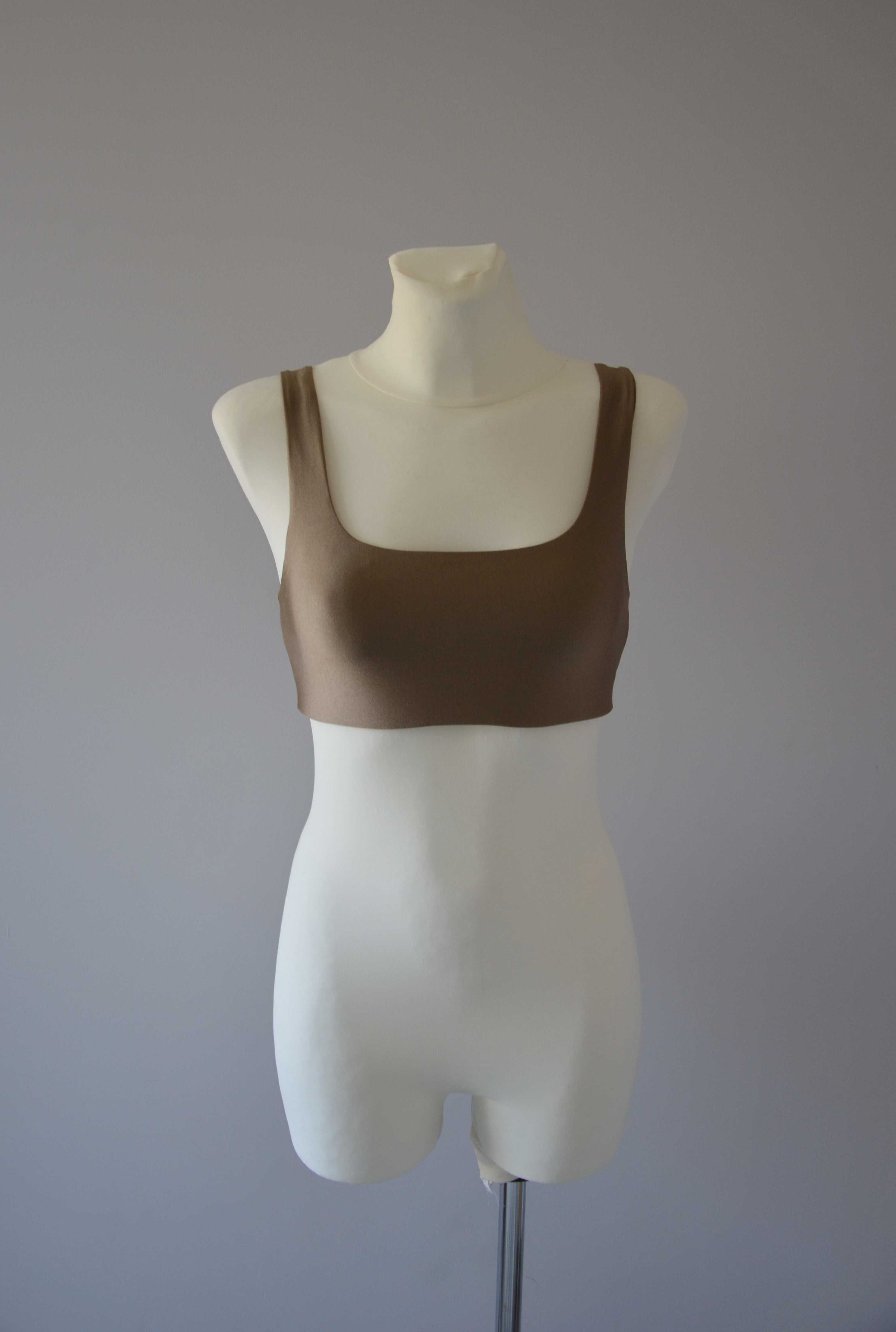 H&M move beżowy top stanik sportowy S 75B