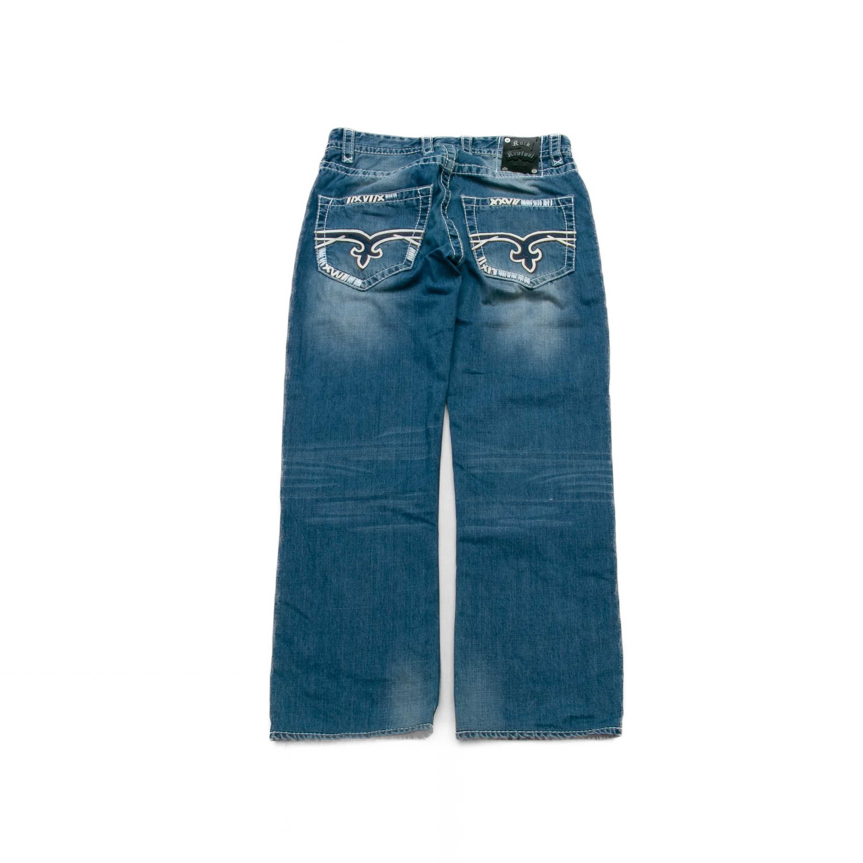 Rock Revival Prometheus Made in USA spodnie jeansowe 32us