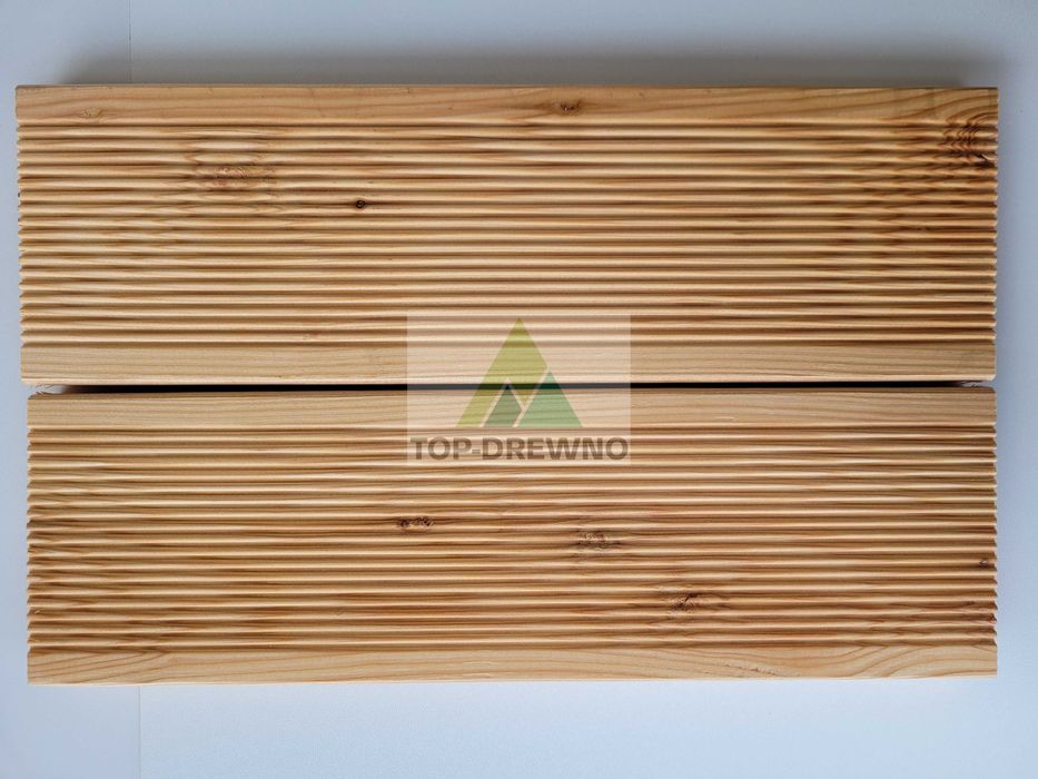 Deska tarasowa ryflowana dwustronnie 27x140 z modrzewia europejskiego!