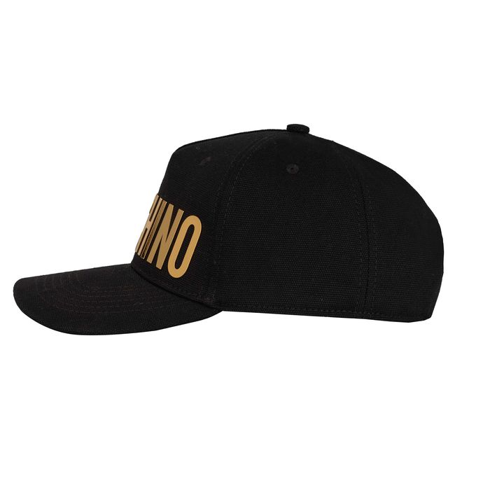 MOSCHINO MILANO luksusowa włoska czapka NERO/ORO