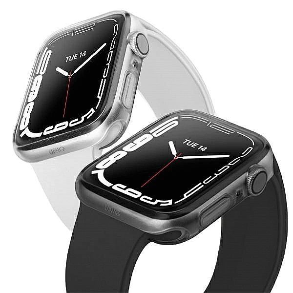 Etui Uniq Glase na Apple Watch 7/8/41mm 2 szt. - przezroczyste i szare