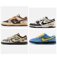 Унисекс кожаные кроссовки Nike SB Dunk Low x Stussy BMW найк сб данк