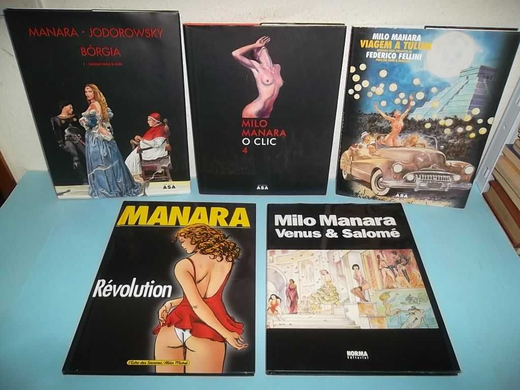 Álbuns BD de MILO MANARA, nacionais e estrangeiros.