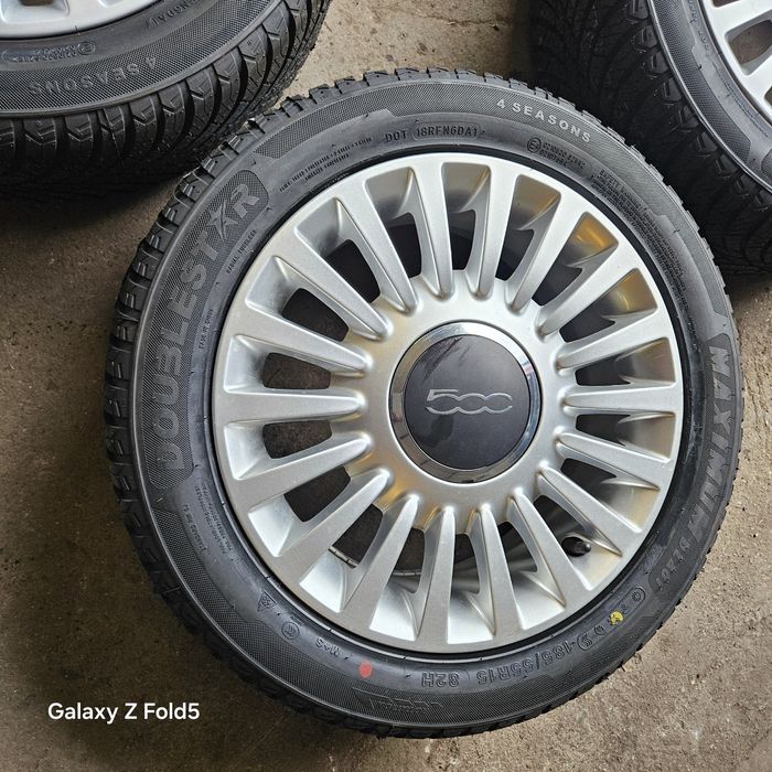 Koła całoroczne 185/55/15 Fiat 500 Panda 4x98 Nowe opony 24rok ET35