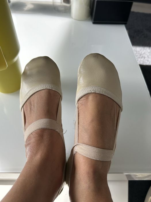 Baletki profesjonalne skórka taniec 37 38 półpointy do tańca