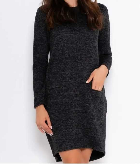 Вільне тепле плаття ангора софт із кишенями. (5XL)