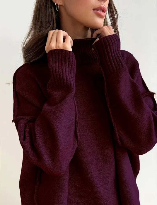 Трикотажний костюм двійка кольору марсал